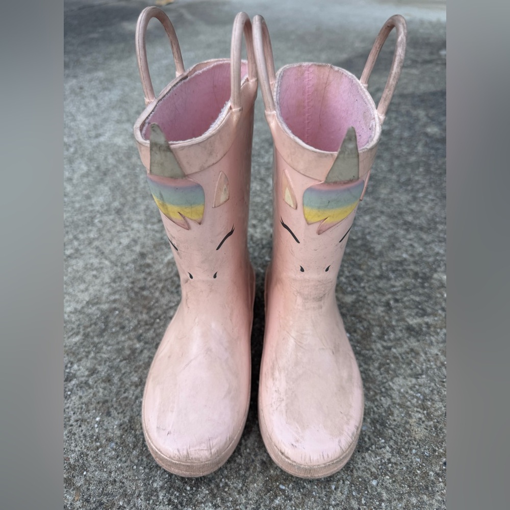 Carter’s Unicorn Rain Boots, Pink, 10